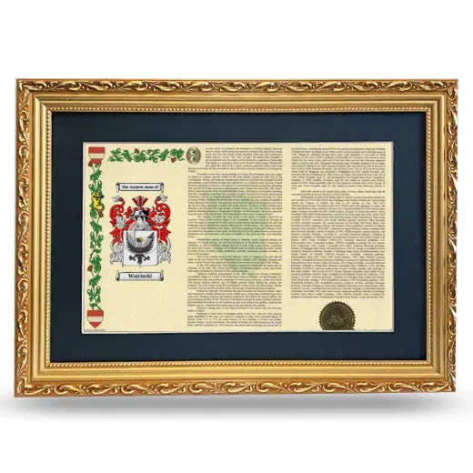 Wojcinski Deluxe Armorial Landscape Framed - Gold
