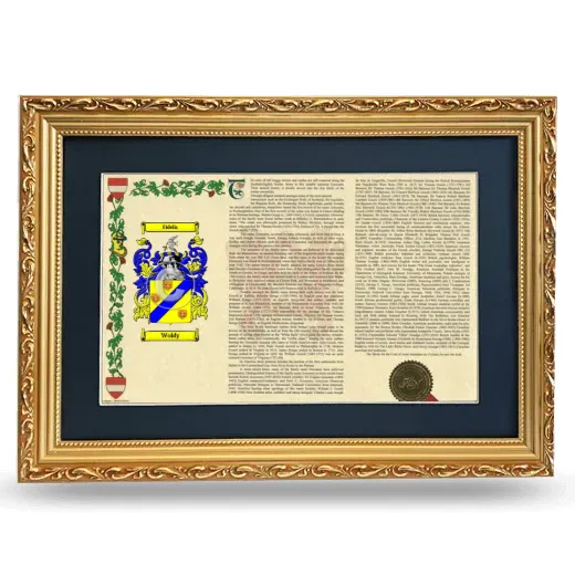 Woldy Deluxe Armorial Landscape Framed - Gold