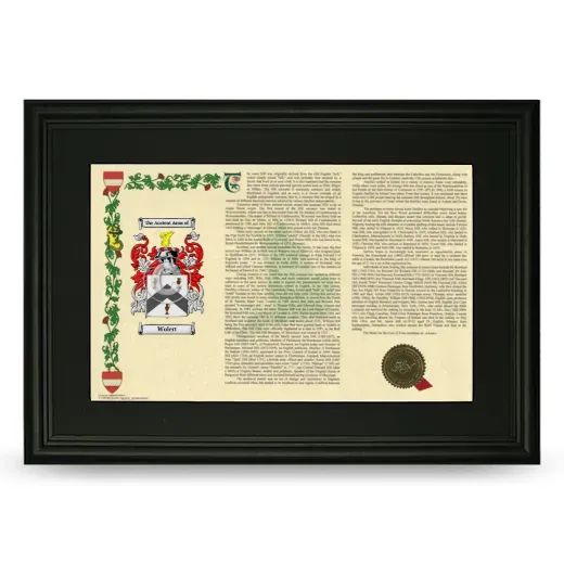 Wolert Deluxe Armorial Landscape Framed- Black