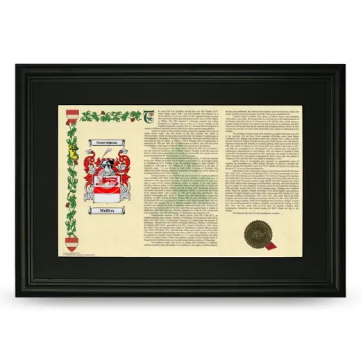 Wolfers Deluxe Armorial Landscape Framed- Black