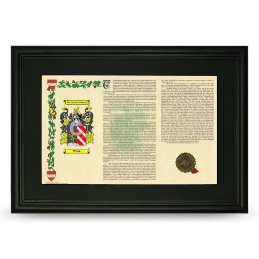 Wolle Deluxe Armorial Landscape Framed- Black