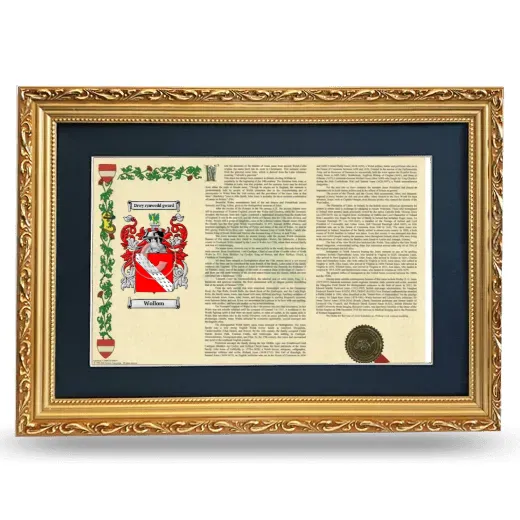Wollom Deluxe Armorial Landscape Framed - Gold