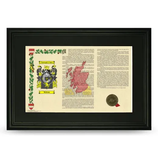Wolson Deluxe Armorial Landscape Framed- Black