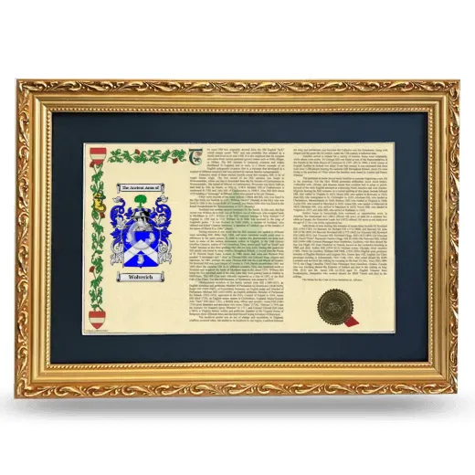 Wolverich Deluxe Armorial Landscape Framed - Gold