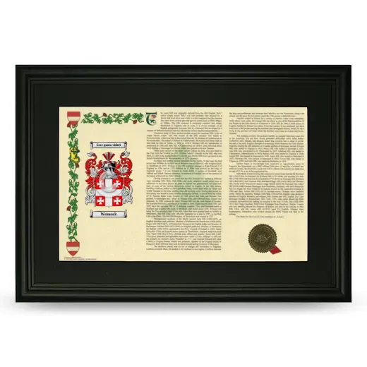 Womock Deluxe Armorial Landscape Framed- Black