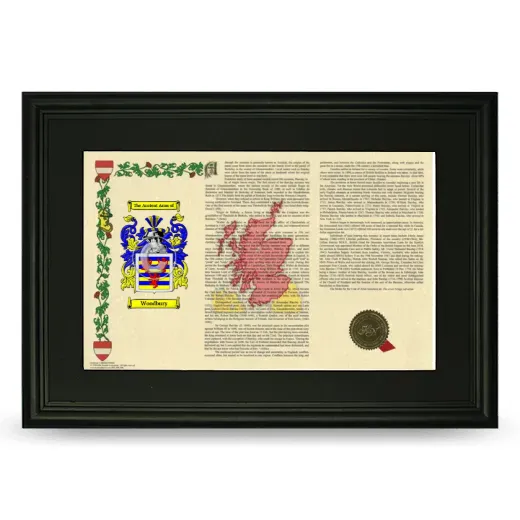 Woodbury Deluxe Armorial Landscape Framed- Black