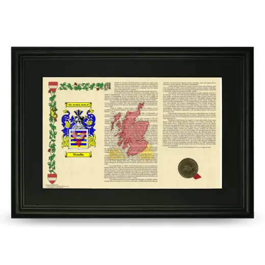 Woodby Deluxe Armorial Landscape Framed- Black