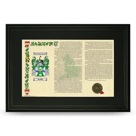 Woolfly Deluxe Armorial Landscape Framed- Black