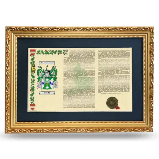 Woolfly Deluxe Armorial Landscape Framed - Gold