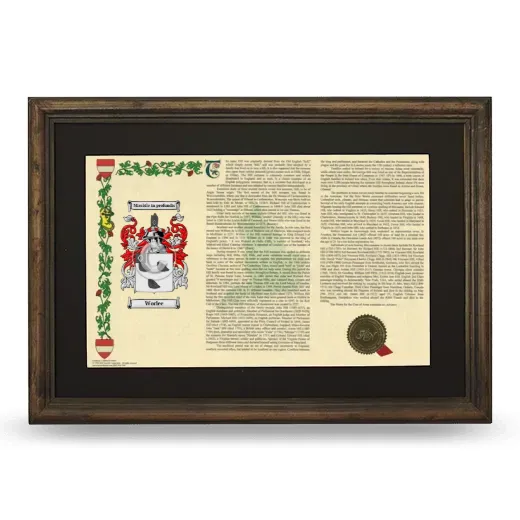 Worlee Deluxe Armorial Landscape Framed - Brown