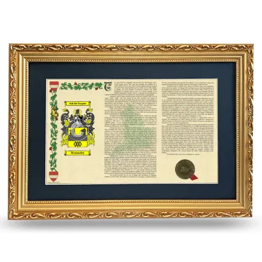 Wormeley Deluxe Armorial Landscape Framed - Gold