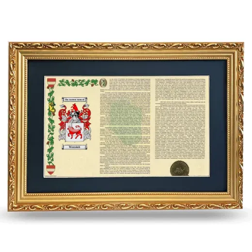 Wozniak Deluxe Armorial Landscape Framed - Gold