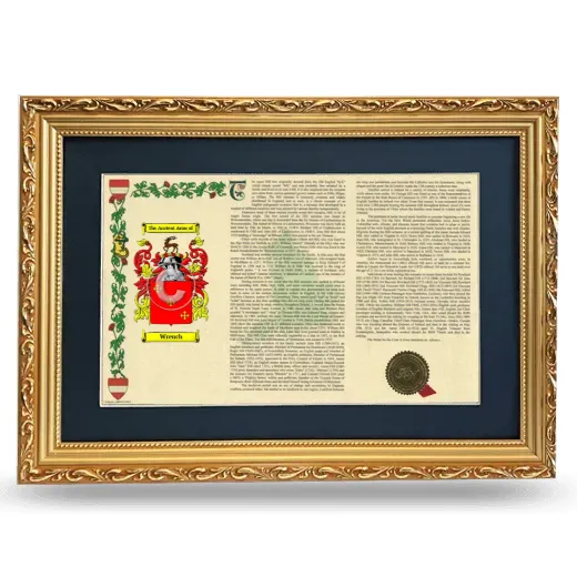 Wrench Deluxe Armorial Landscape Framed - Gold