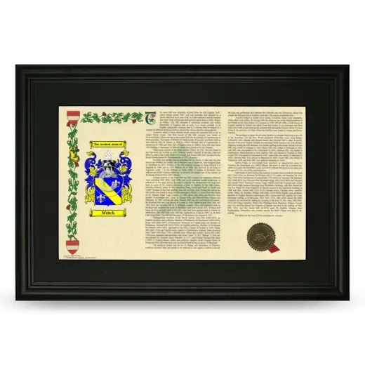 Writch Deluxe Armorial Landscape Framed- Black