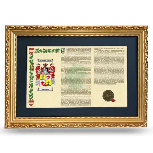 Wuersten Deluxe Armorial Landscape Framed - Gold