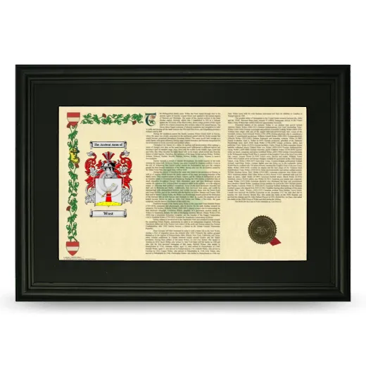 Wust Deluxe Armorial Landscape Framed- Black