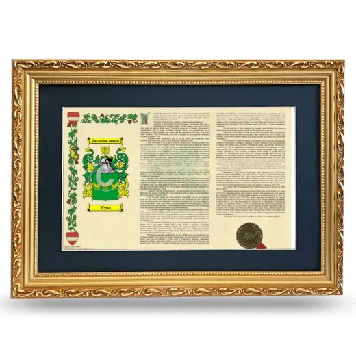 Wynn Deluxe Armorial Landscape Framed - Gold