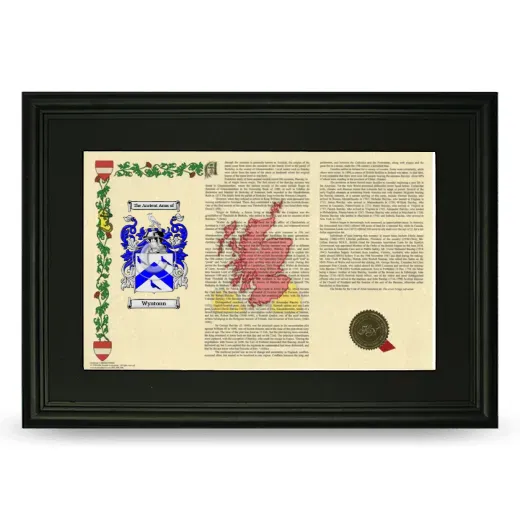 Wyntoun Deluxe Armorial Landscape Framed- Black