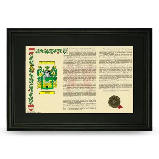 Xavier Deluxe Armorial Landscape Framed- Black