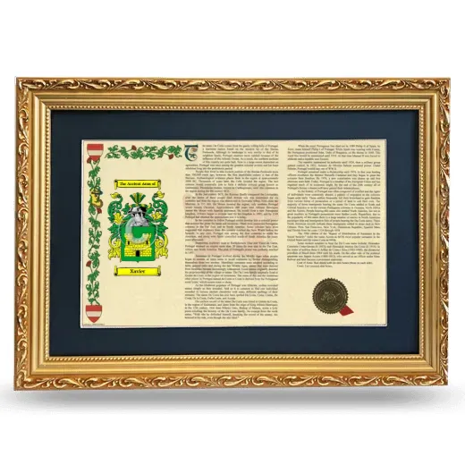 Xavier Deluxe Armorial Landscape Framed - Gold