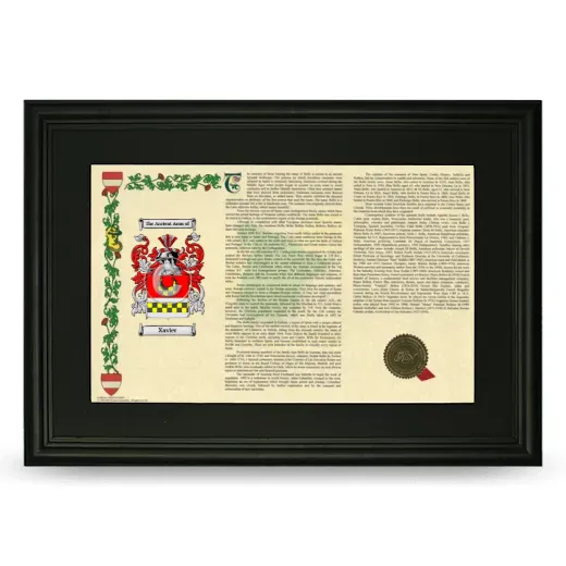 Xavier Deluxe Armorial Landscape Framed- Black