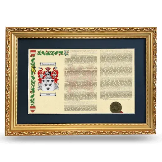 Yarr Deluxe Armorial Landscape Framed - Gold