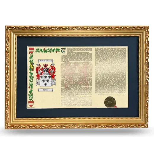 Yarrow Deluxe Armorial Landscape Framed - Gold