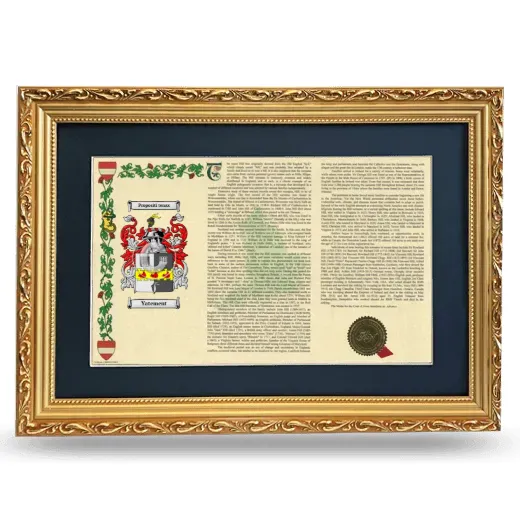 Yatement Deluxe Armorial Landscape Framed - Gold