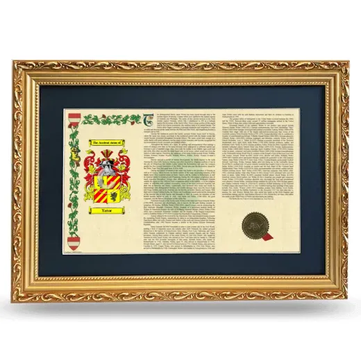 Yator Deluxe Armorial Landscape Framed - Gold