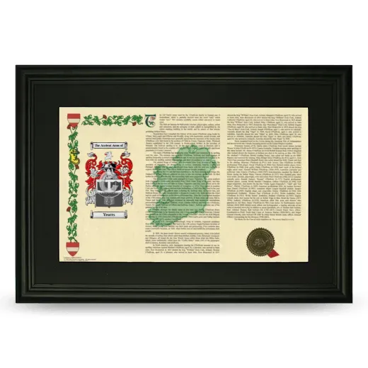 Yeatts Deluxe Armorial Landscape Framed- Black