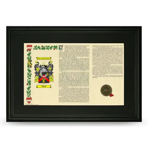 Yellon Deluxe Armorial Landscape Framed- Black