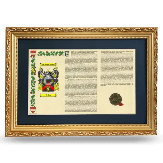 Yellon Deluxe Armorial Landscape Framed - Gold