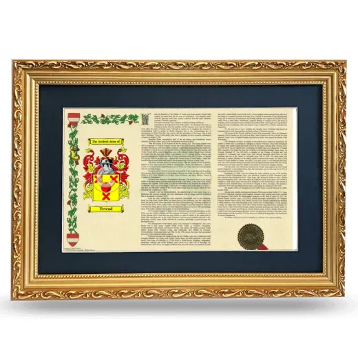 Yevend Deluxe Armorial Landscape Framed - Gold
