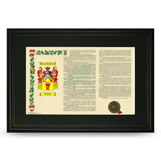 Yevenes Deluxe Armorial Landscape Framed- Black