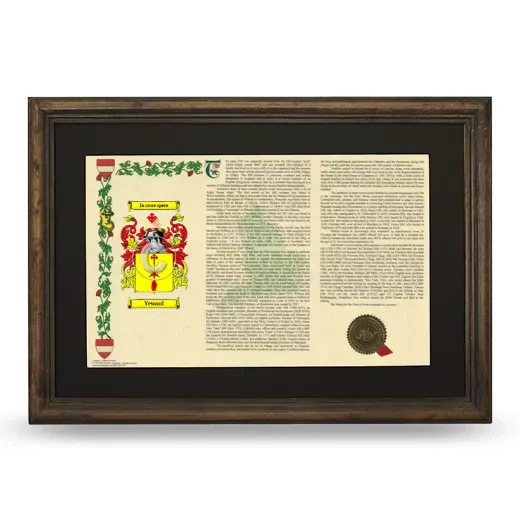 Yeward Deluxe Armorial Landscape Framed - Brown