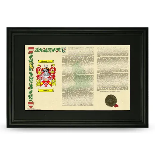 Yolden Deluxe Armorial Landscape Framed- Black