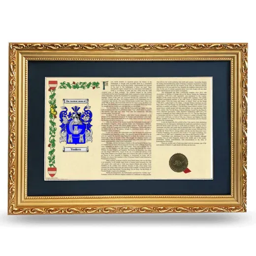 Yonkers Deluxe Armorial Landscape Framed - Gold