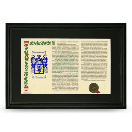 Yourworth Deluxe Armorial Landscape Framed- Black