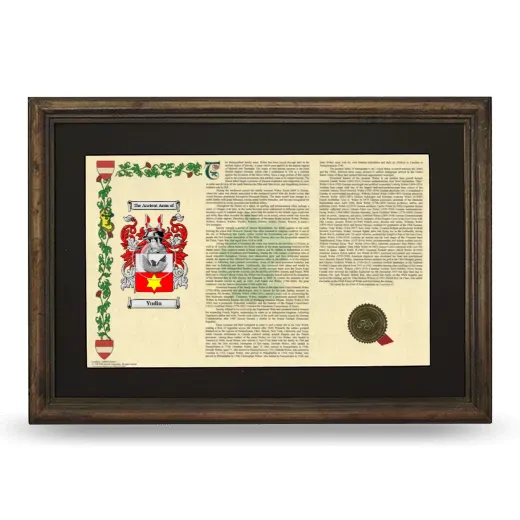 Yudin Deluxe Armorial Landscape Framed - Brown