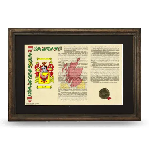 Yuish Deluxe Armorial Landscape Framed - Brown