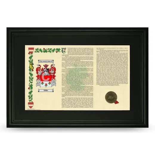 Zöller Deluxe Armorial Landscape Framed- Black