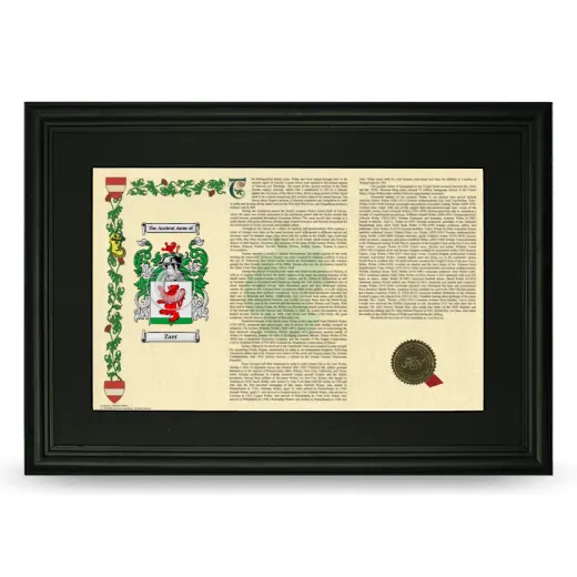 Zaer Deluxe Armorial Landscape Framed- Black