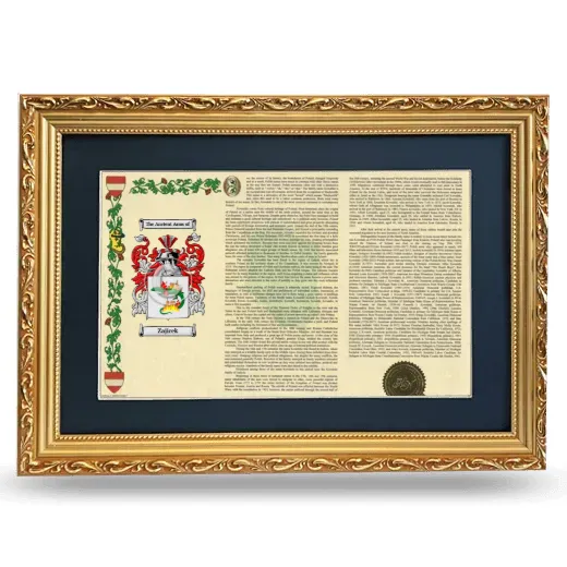 Zajicek Deluxe Armorial Landscape Framed - Gold