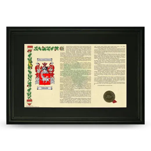 Zalewski Deluxe Armorial Landscape Framed- Black