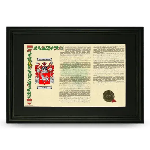 Zalusky Deluxe Armorial Landscape Framed- Black