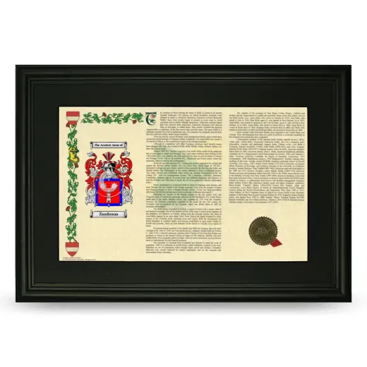 Zambrana Deluxe Armorial Landscape Framed- Black
