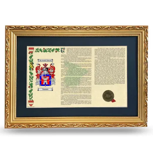 Zamora Deluxe Armorial Landscape Framed - Gold