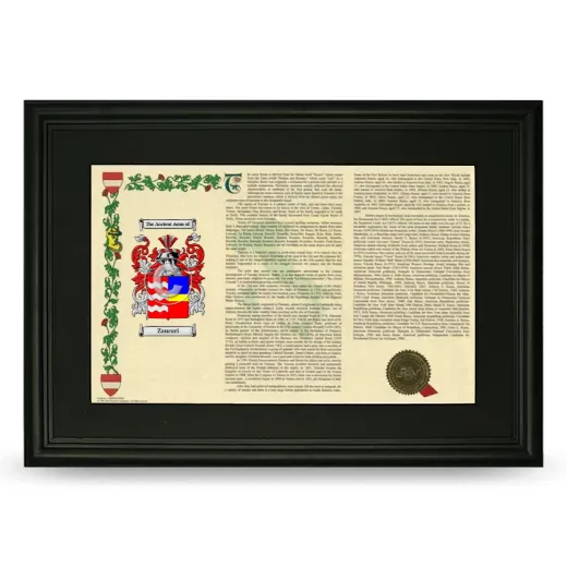 Zancari Deluxe Armorial Landscape Framed- Black
