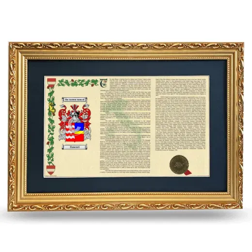 Zancari Deluxe Armorial Landscape Framed - Gold