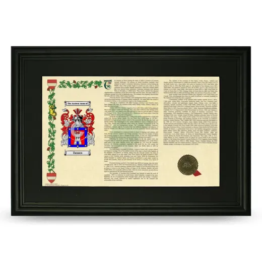 Zanora Deluxe Armorial Landscape Framed- Black